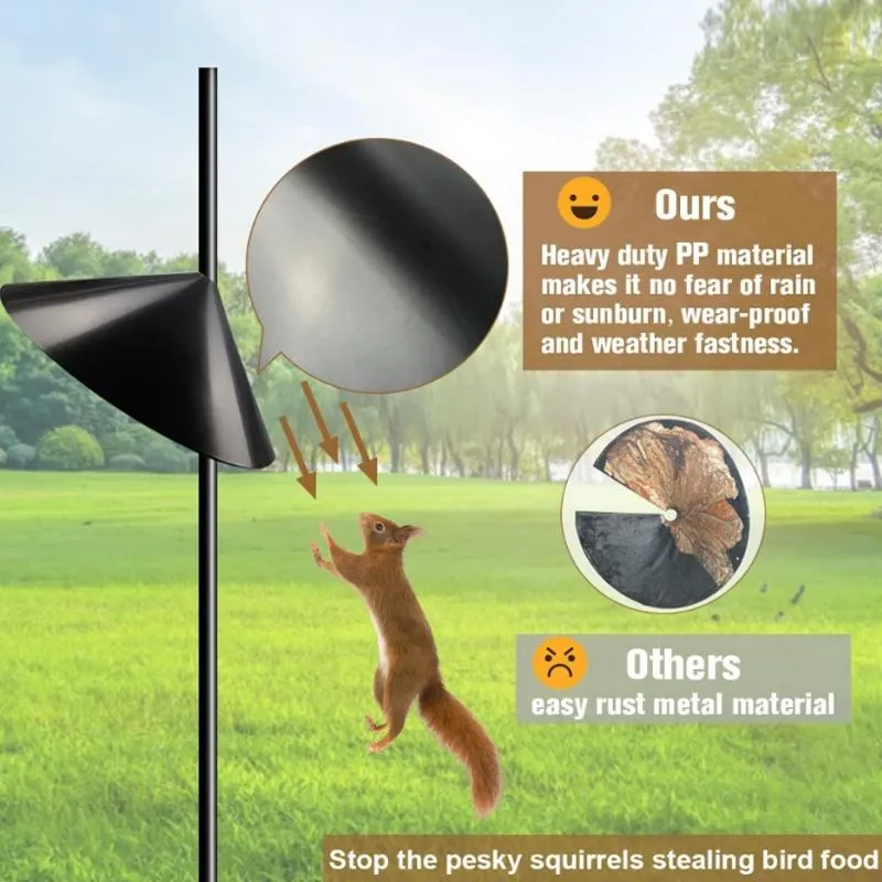 12 Inch Spliced Squirrel Baffle Fence Bird Feeder Protective Cover