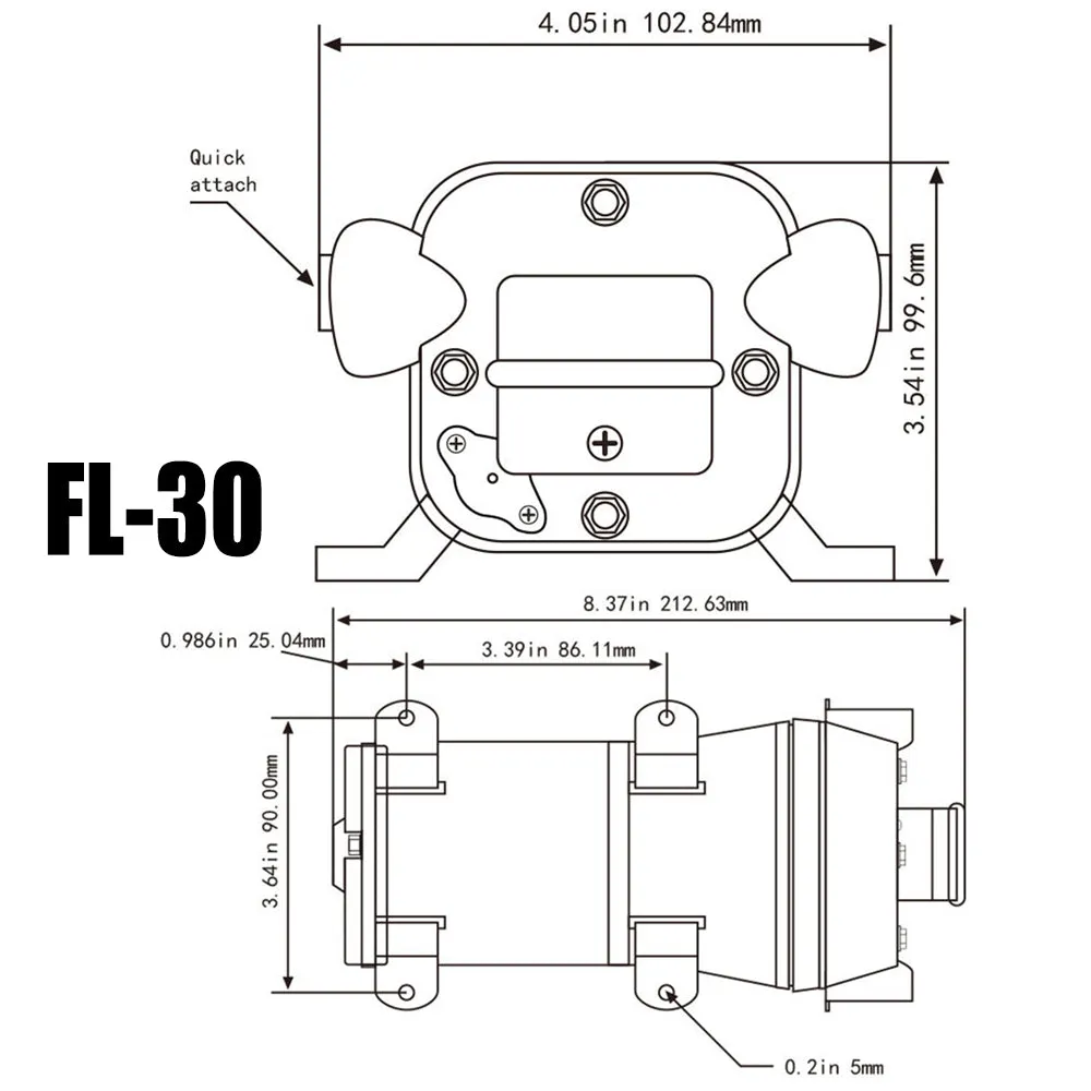 12V Water Pump FL-30 | High Pressure 17/10LPM | For Caravan, Boat, Camp Washdown