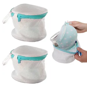 2 Pack Laundry Protection Zipper Mesh Wash Bag Storage Bra Delicates Lingerie