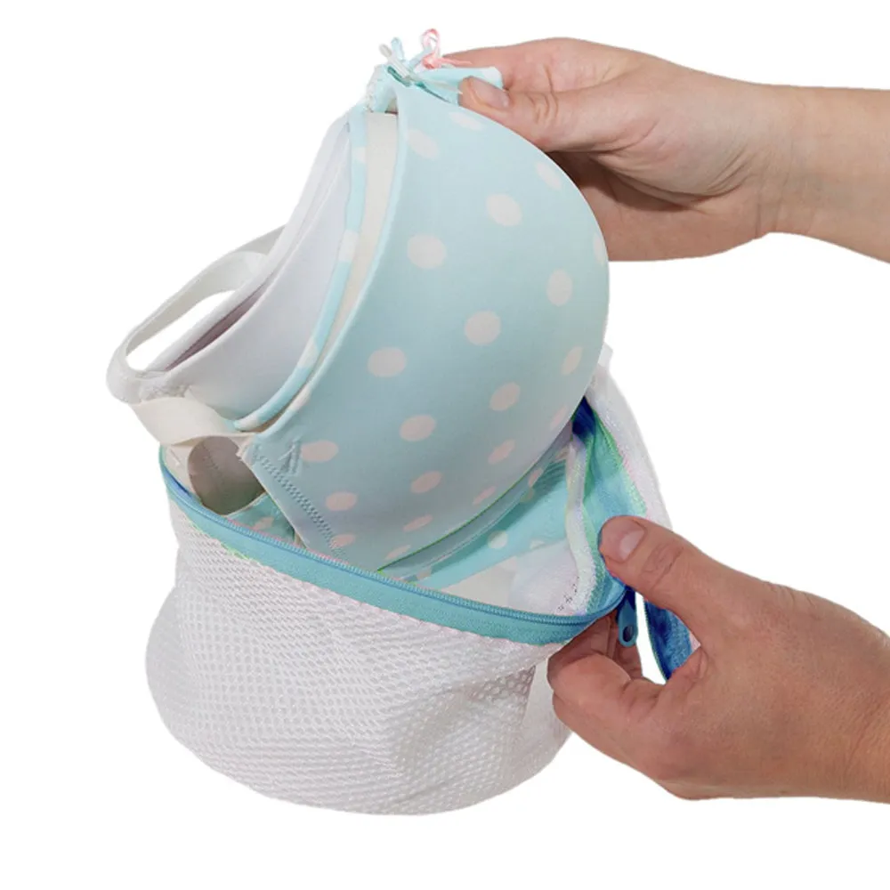 2 Pack Laundry Protection Zipper Mesh Wash Bag Storage Bra Delicates Lingerie