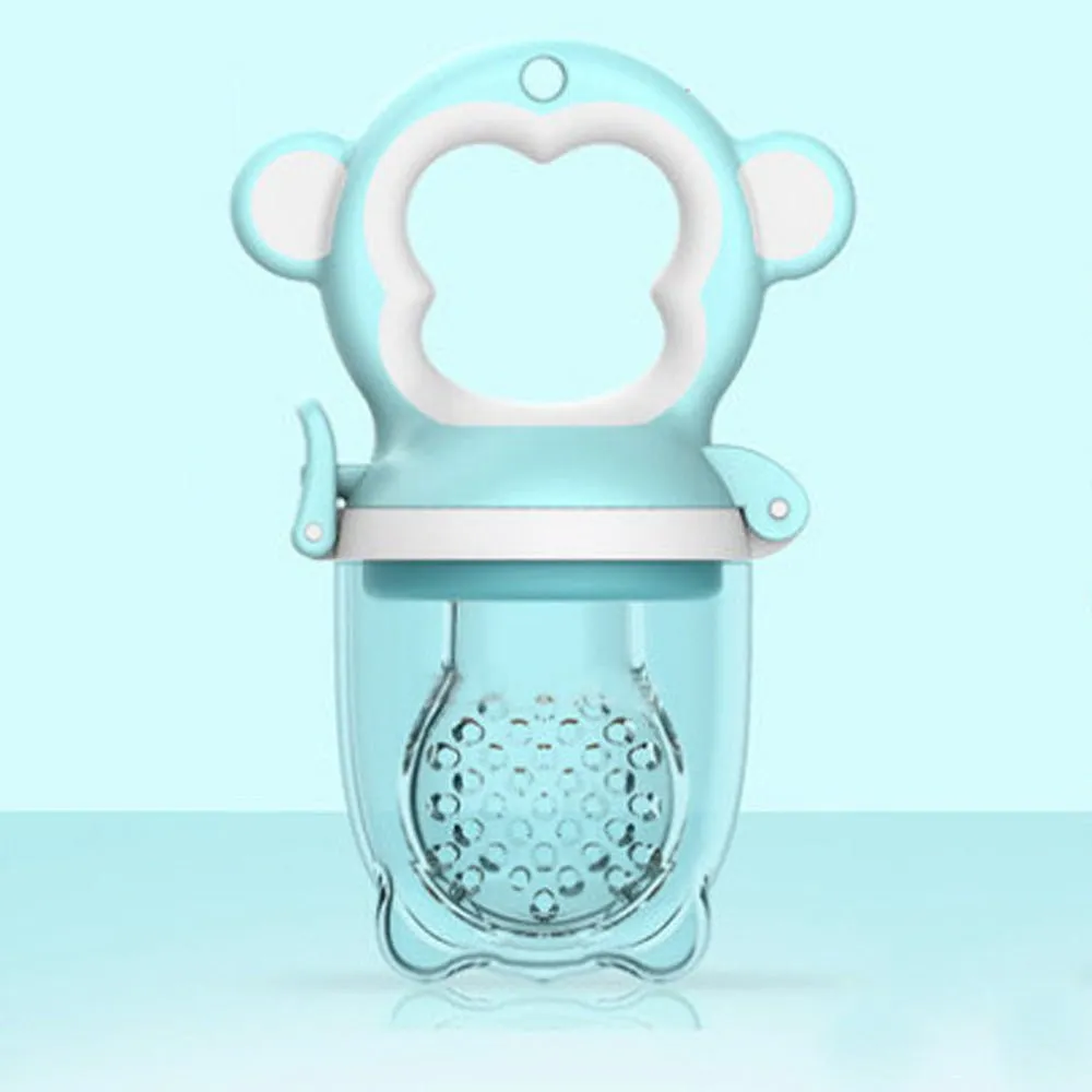 2 X Newborn Baby Food Nipple Feeder | Blue | Safety Silicone