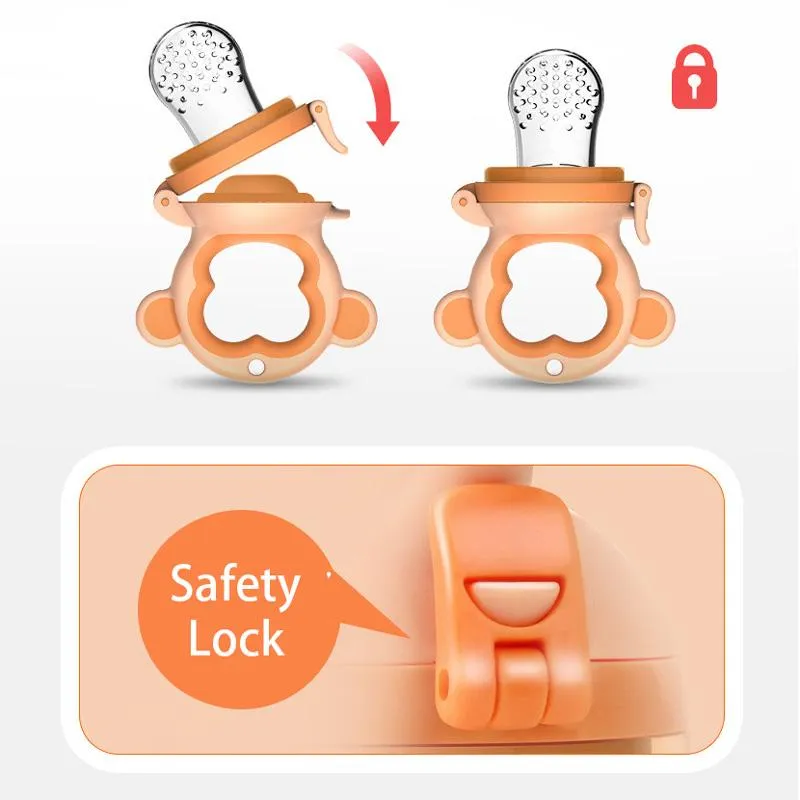 2 X Newborn Baby Food Nipple Feeder | Pink | Safety Silicone