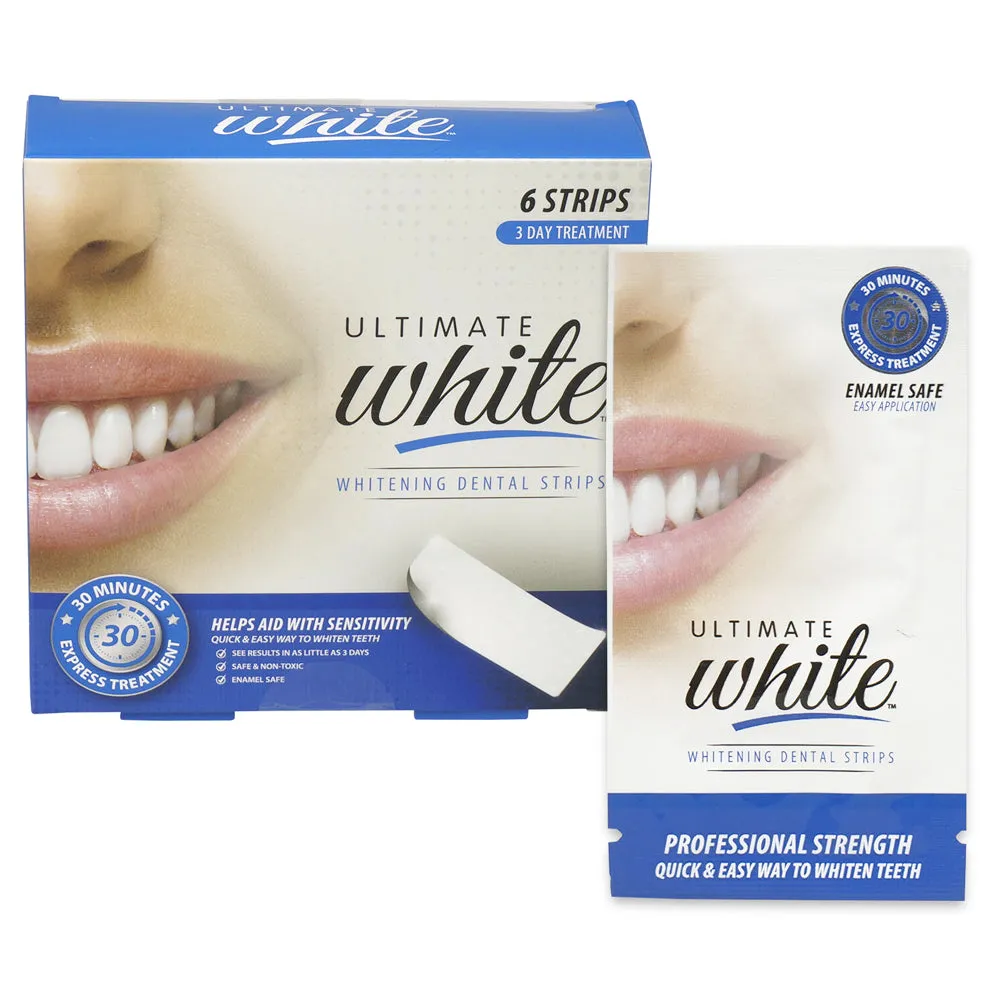24 Pack White Teeth Whitening Strips Dental Whitener White Strips Clean Bleaching
