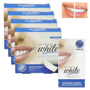 24 Pack White Teeth Whitening Strips Dental Whitener White Strips Clean Bleaching