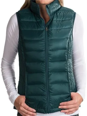 32 Degree Weatherproof Womens Packable Down Vest (Small, Hunter Green)
