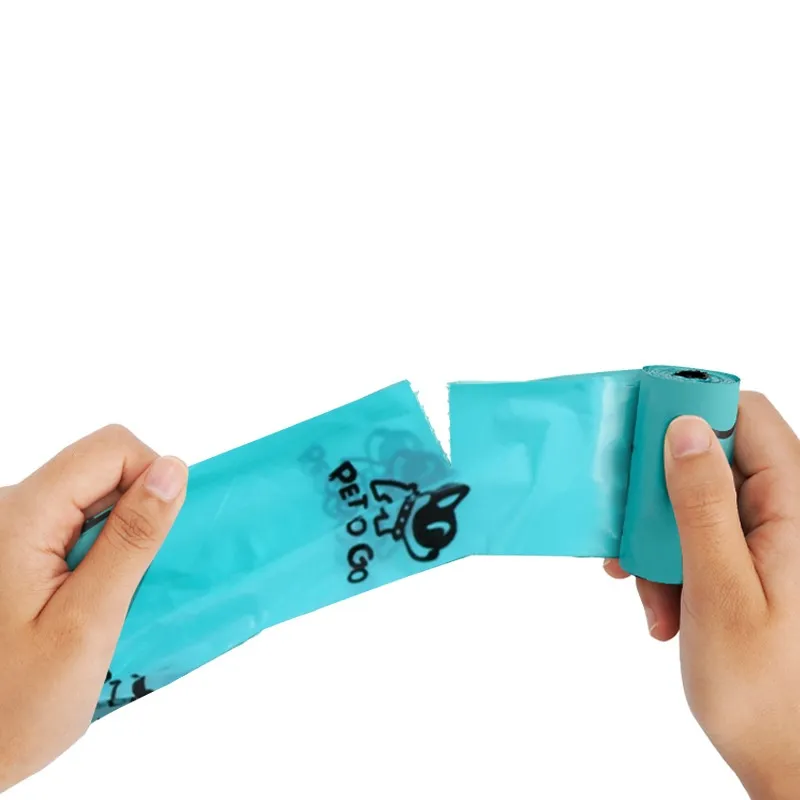 8PCs Pet Degradable Garbage Bag Stool Bag with LED Garbage Bag Dispenser