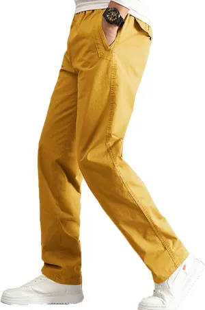 AIFARLD Mens Cargo Pants Elastic Waist Pants Sport Jogger Long Trousers for Hiking Fishing Running Workout