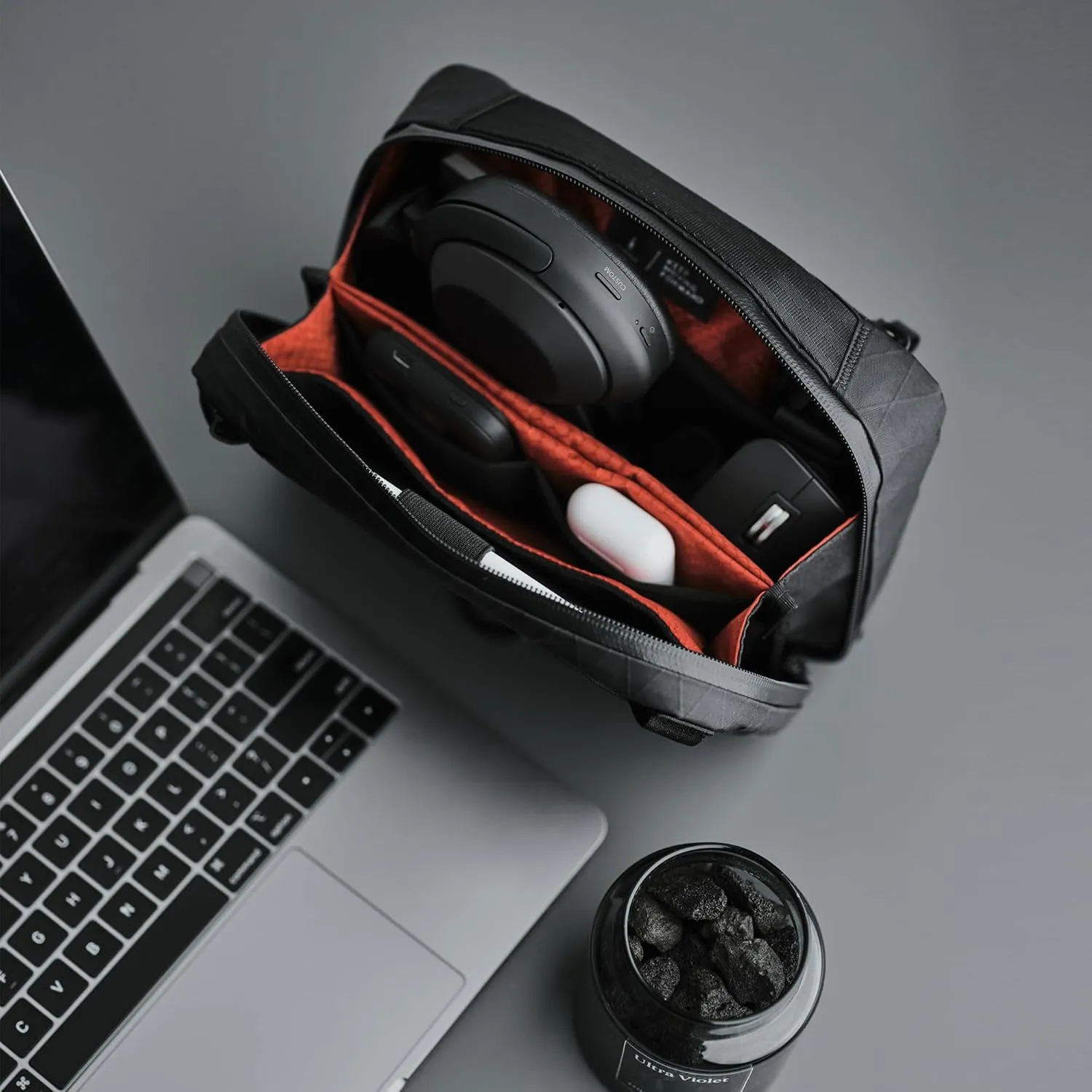 ALPAKA Elements Tech Case Max X-Pac VX21 - Keeps You Clutter-Free - Transforms into Sling Bag with Adjustable Strap, Weatherproof Fabric fits iPad Mini 6 and Foldable Headphones