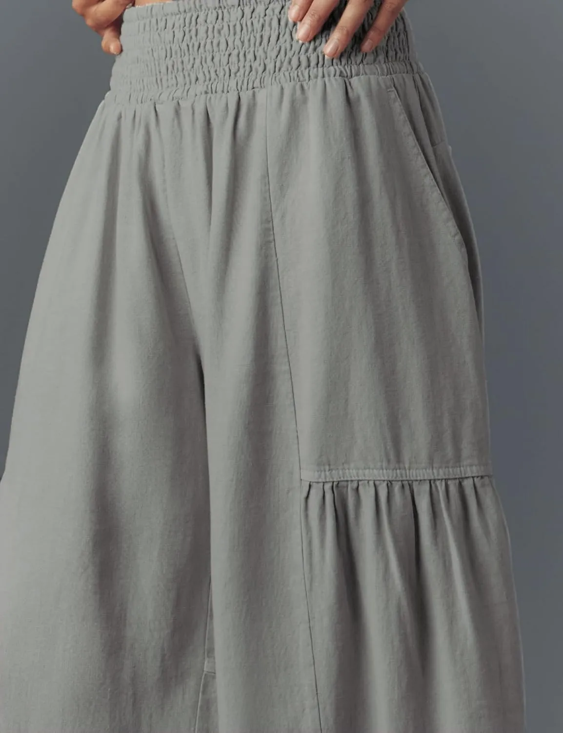 AMEBELLE Linen Pants Women Palazzo Wide Leg Capri Pants High Waisted Casual Lounge Harem Pants with Pockets