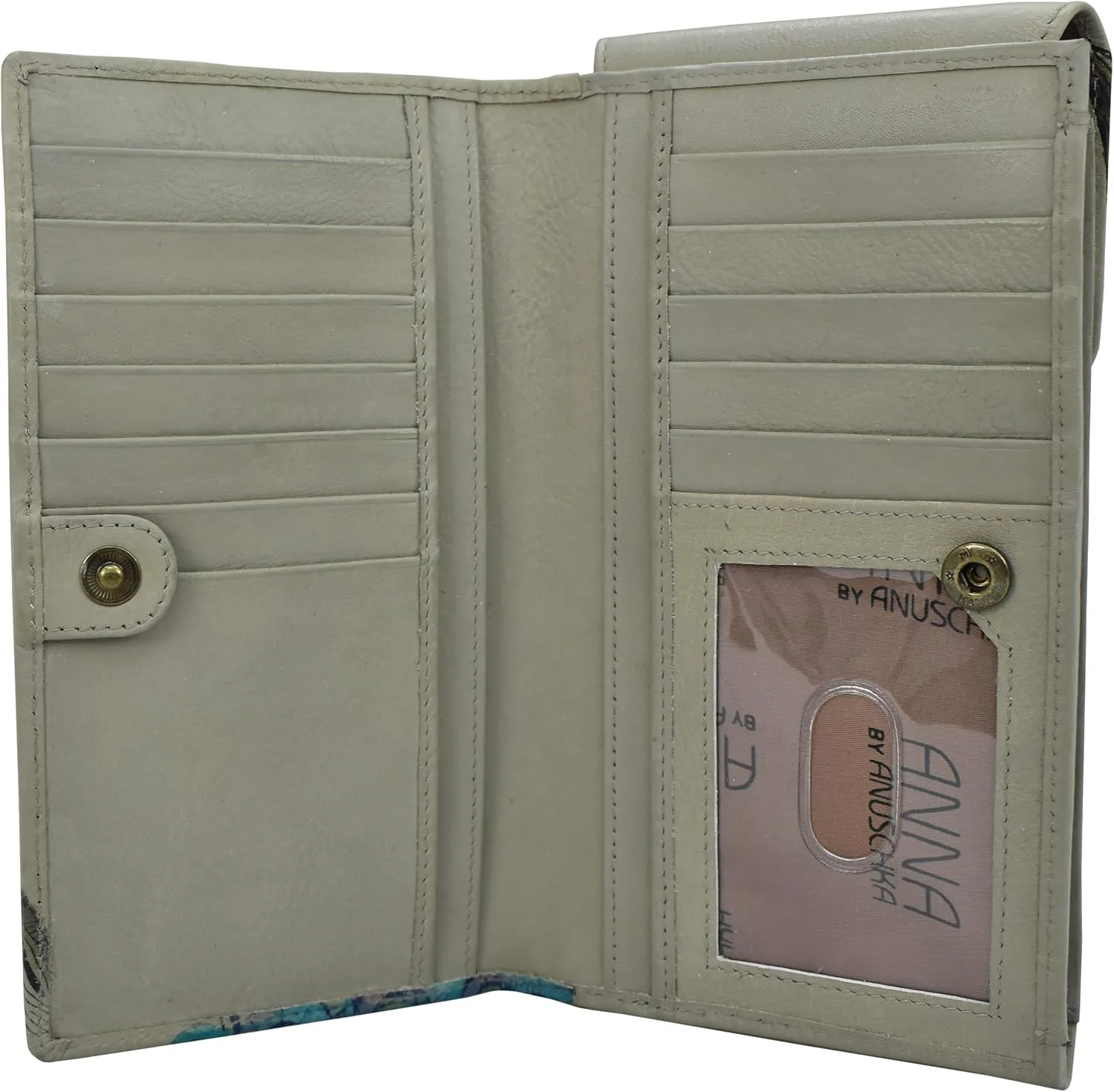 Anna by Anuchka Women's Hand-Painted Genuine Leather Phone Wallet Organizer Crossbody