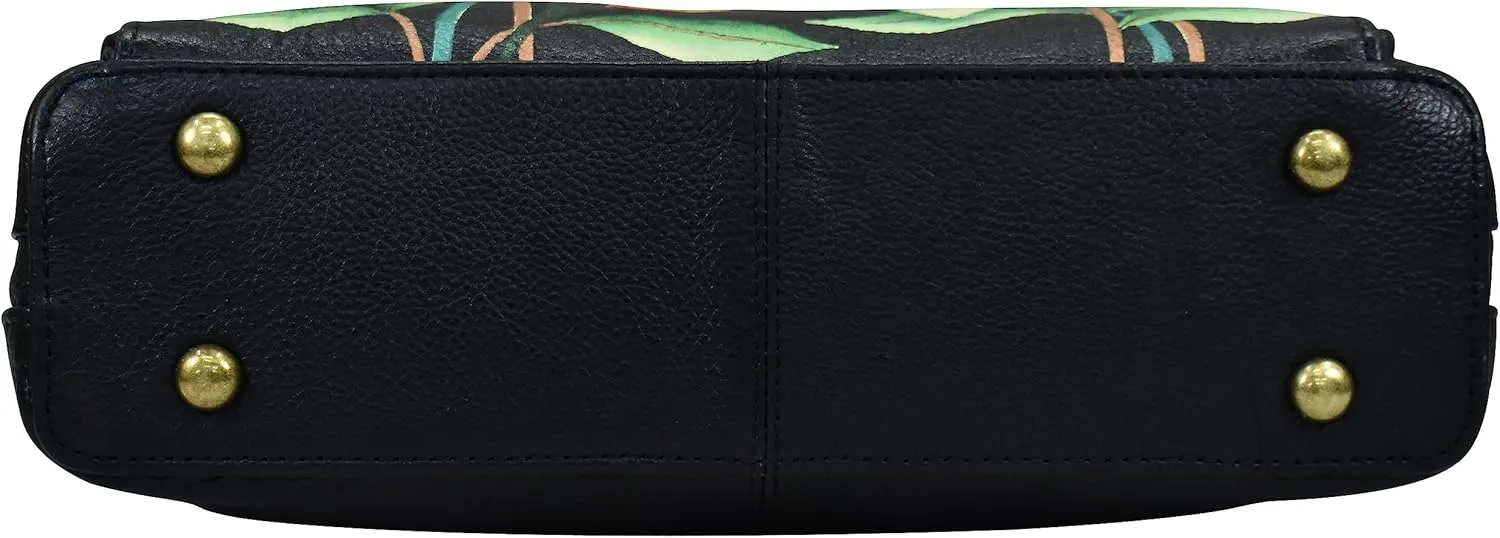 Anna by Anuschka Handpainted Leather Women's Zip Around Organizer Cross Body