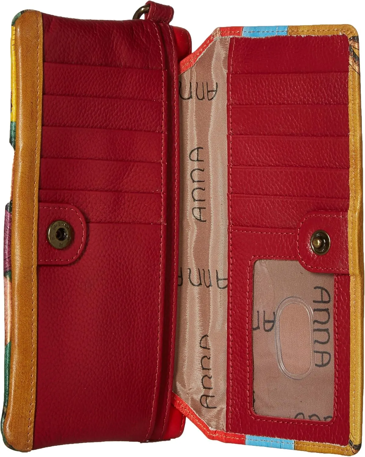 Anna by Anuschka Women's Hand-Painted Genuine Leather Flap Organizer Wallet