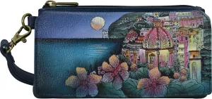Anna by Anuschka Women's Hand-Painted Genuine Leather Flap Organizer Wallet