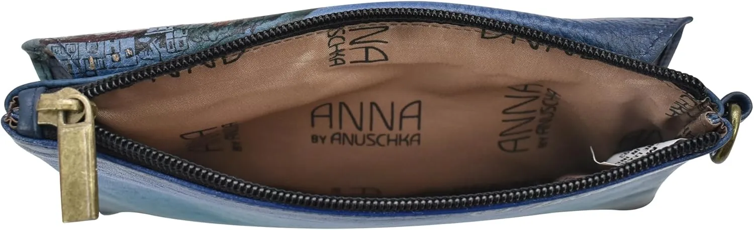 Anna by Anuschka Women's Hand-Painted Genuine Leather Flap Organizer Wallet