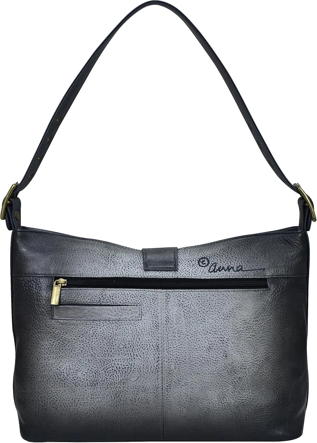 Anna by Anuschka Women's Hand-Painted Genuine Leather Studded Side Hobo