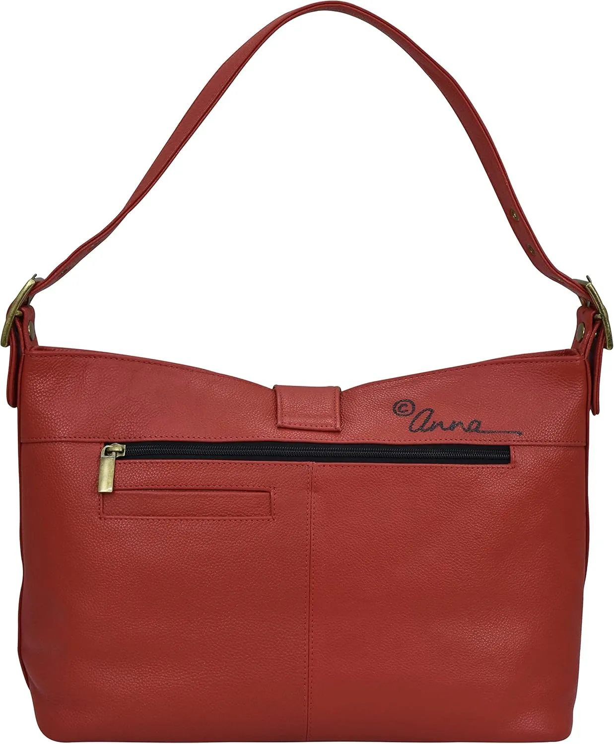 Anna by Anuschka Women's Hand-Painted Genuine Leather Studded Side Hobo