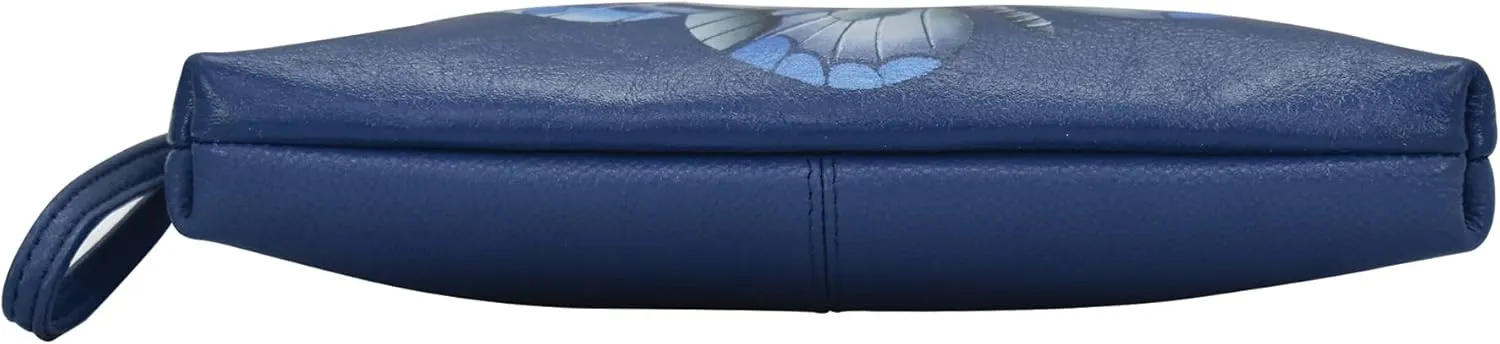 Anna by Anuschka Women's Hand Painted Genuine Leather Wristlet Clutch