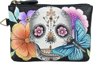 Anna by Anuschka Women's Hand Painted Leather Coin Pouch Purse