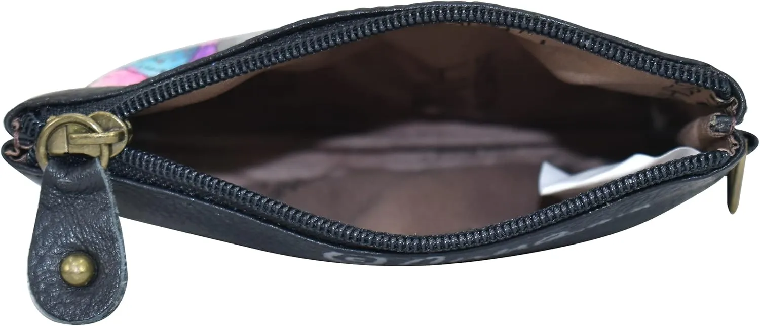 Anna by Anuschka Women's Hand Painted Leather Coin Pouch Purse