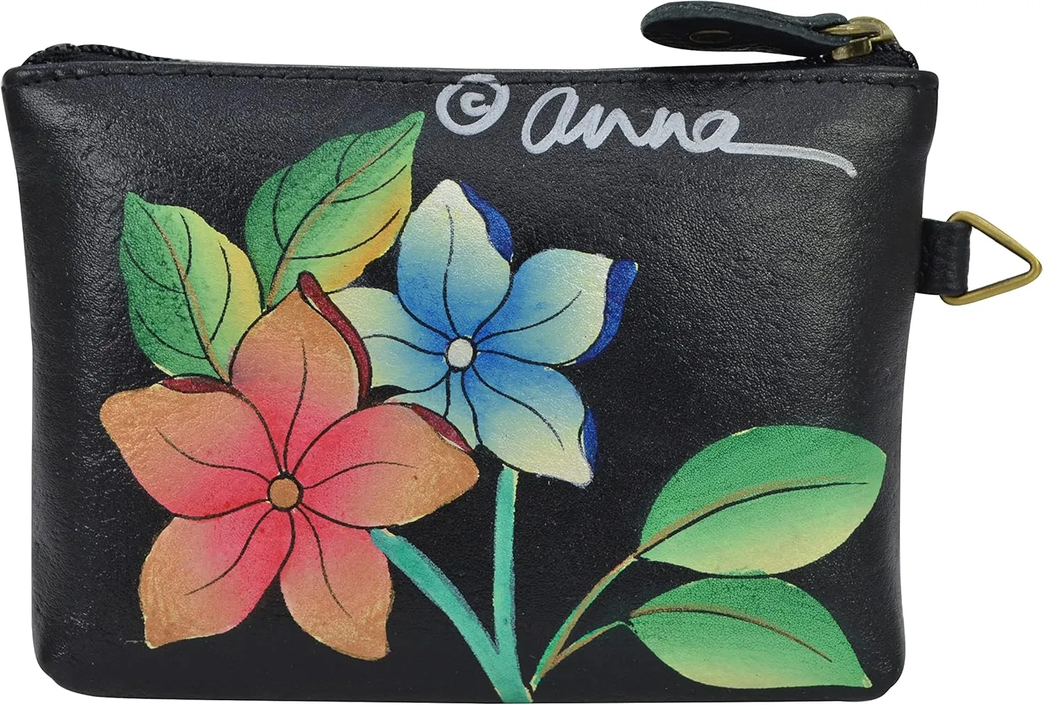 Anna by Anuschka Women's Hand Painted Leather Coin Pouch Purse