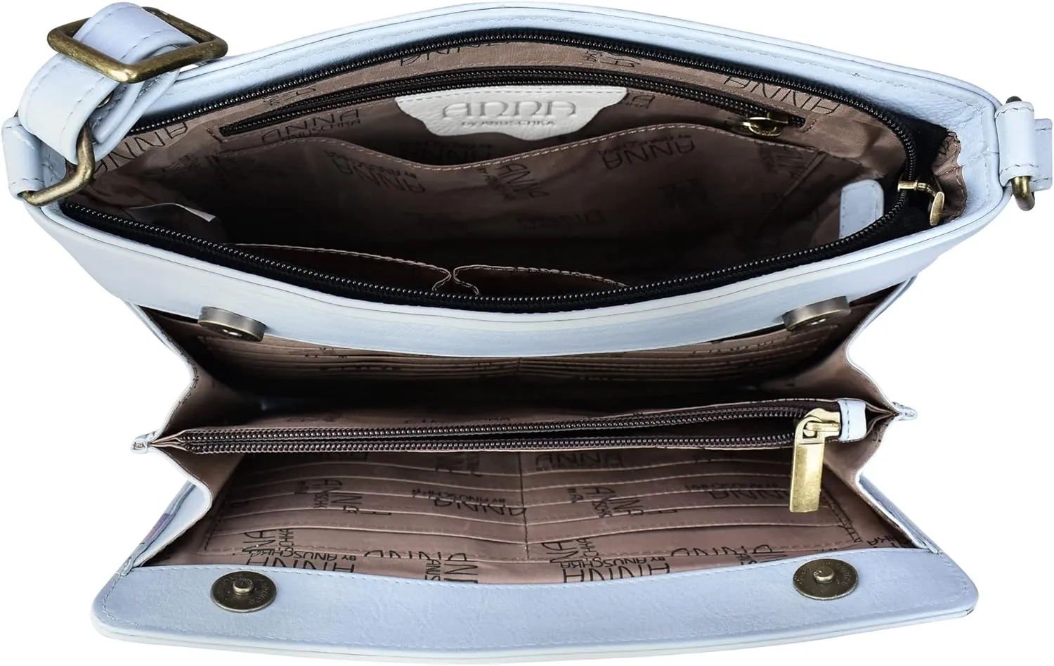 Anna by Anuschka Women's Hand-Painted Leather Organizer Crossbody