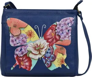 Anna by Anuschka Women's Hand-Painted Leather Organizer Crossbody