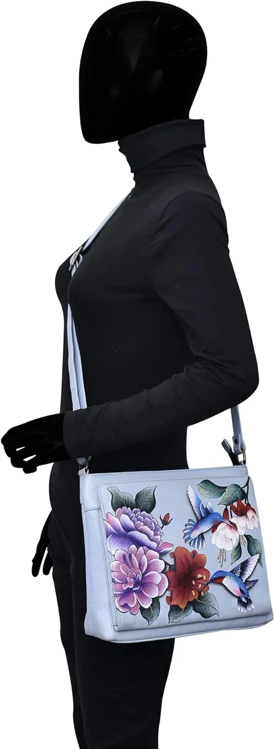 Anna by Anuschka Women's Hand-Painted Leather Organizer Crossbody