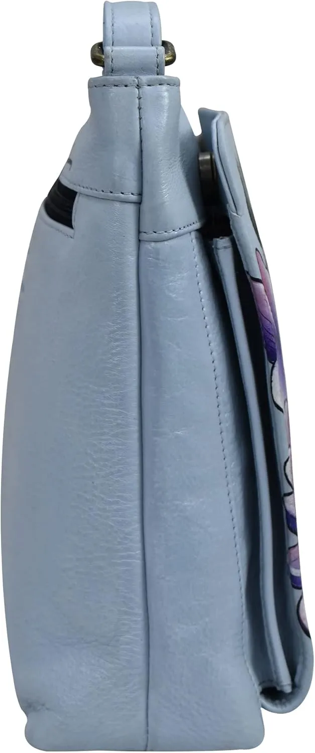 Anna by Anuschka Women's Hand-Painted Leather Organizer Crossbody