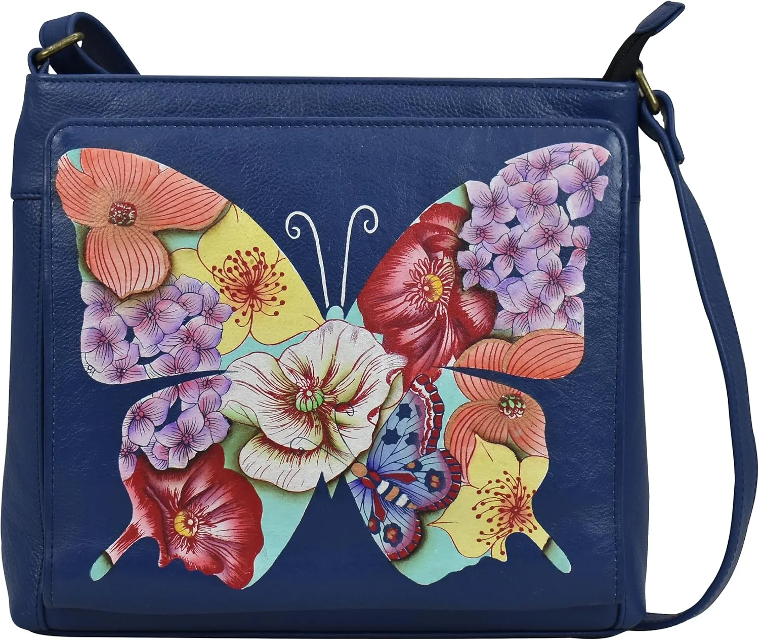 Anna by Anuschka Women's Hand-Painted Leather Organizer Crossbody