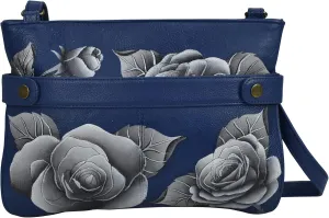 Anna by Anuschka Women's Original Hand-Painted Genuine Leather Medium Crossbody