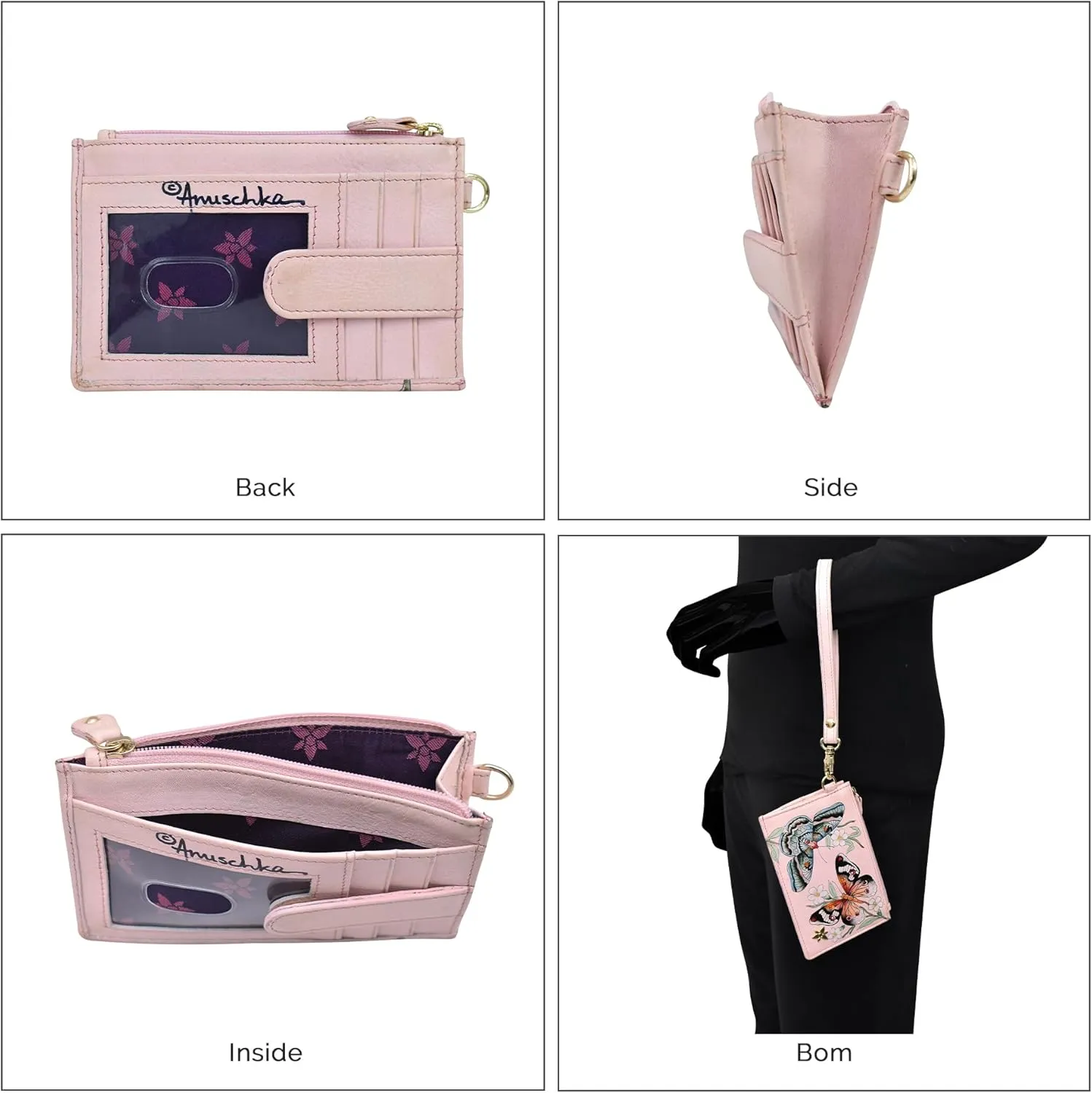 Anuschka Card Holder with Wristlet-1180