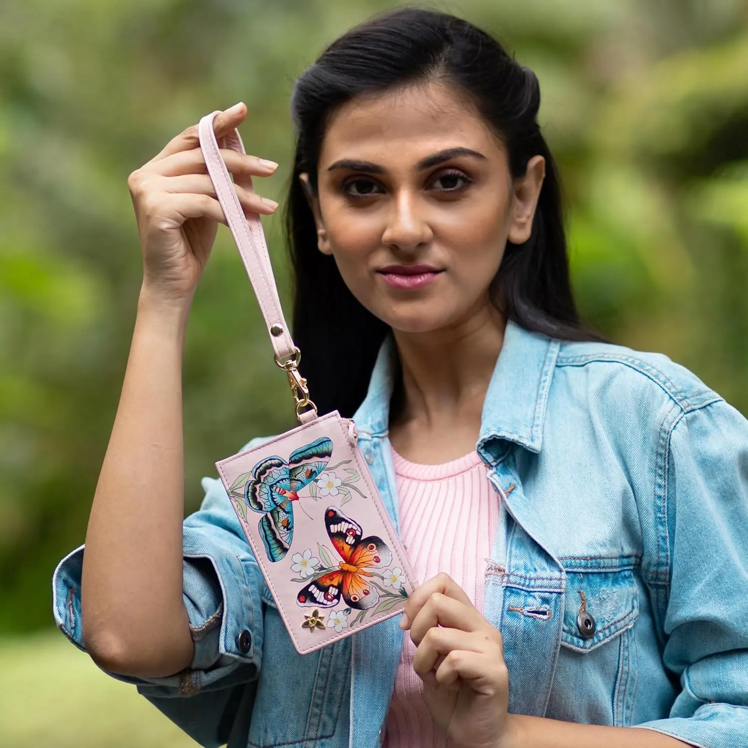 Anuschka Card Holder with Wristlet-1180