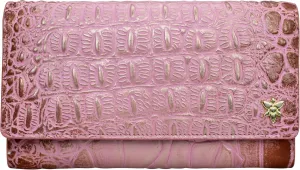 Anuschka Womens Original Hand-Painted Genuine Leather RFID Blocking Three Fold Wallet