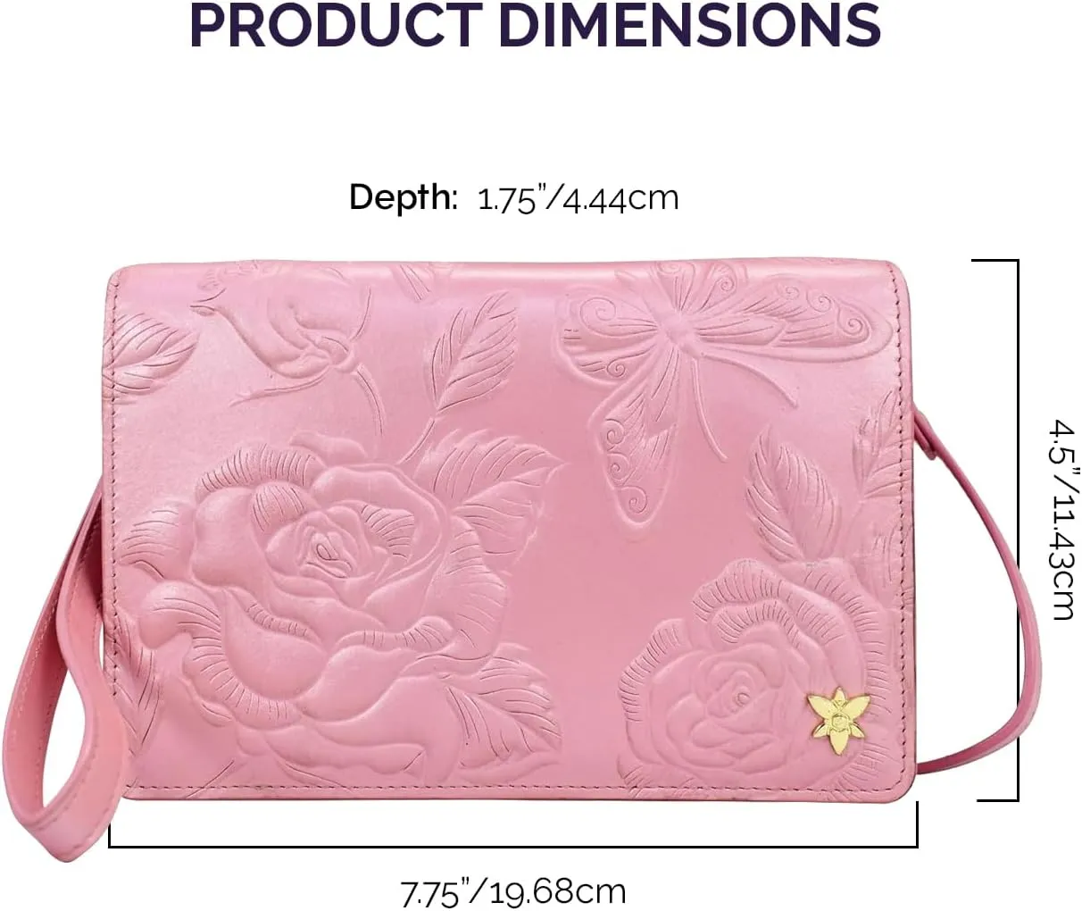 Anuschka Women's Original Hand-Painted Leather 4-in-1 Organizer Crossbody
