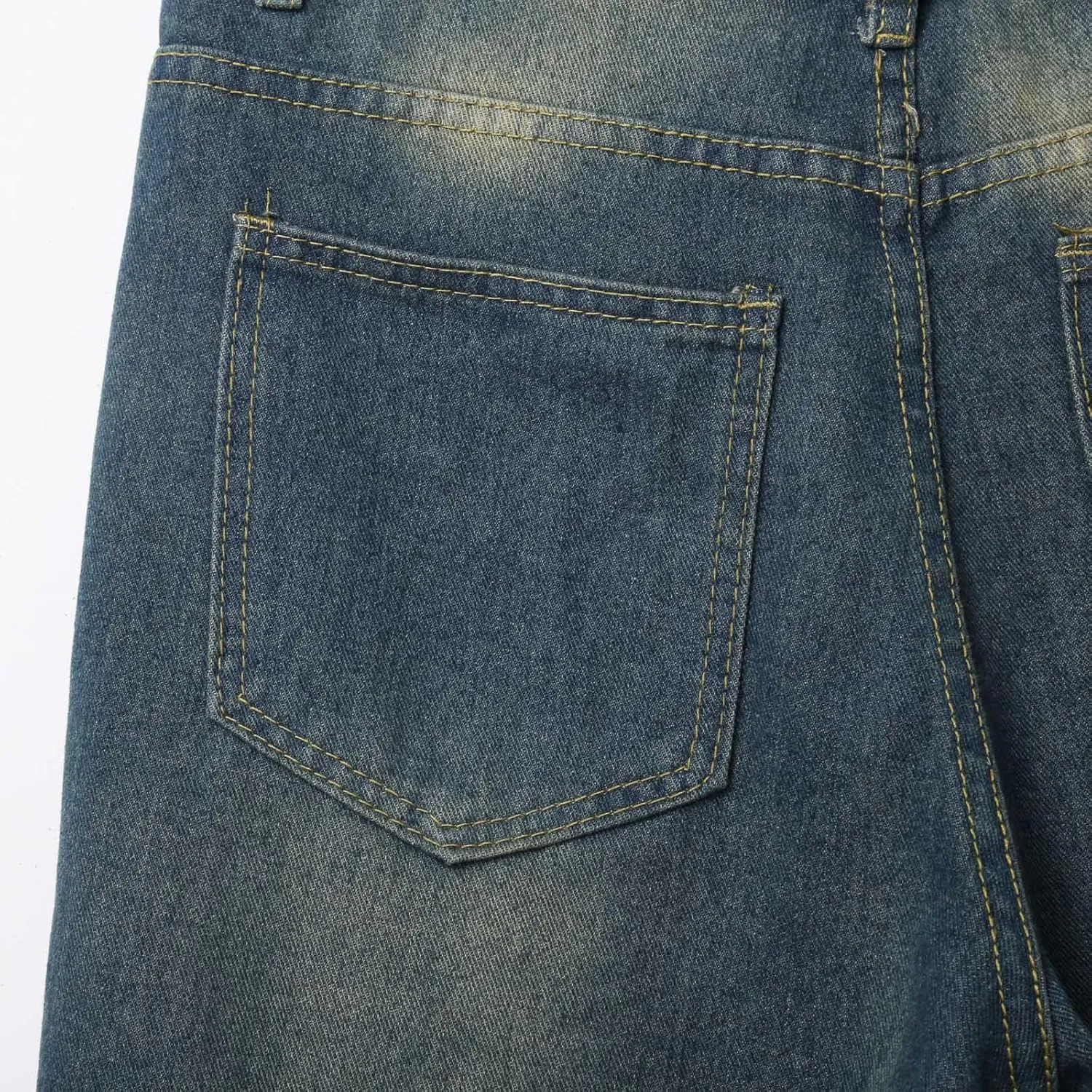 Baggy Jean Shorts for Men Casual Loose Fit Hip Hop Skateboard Denim Shorts Streetwear