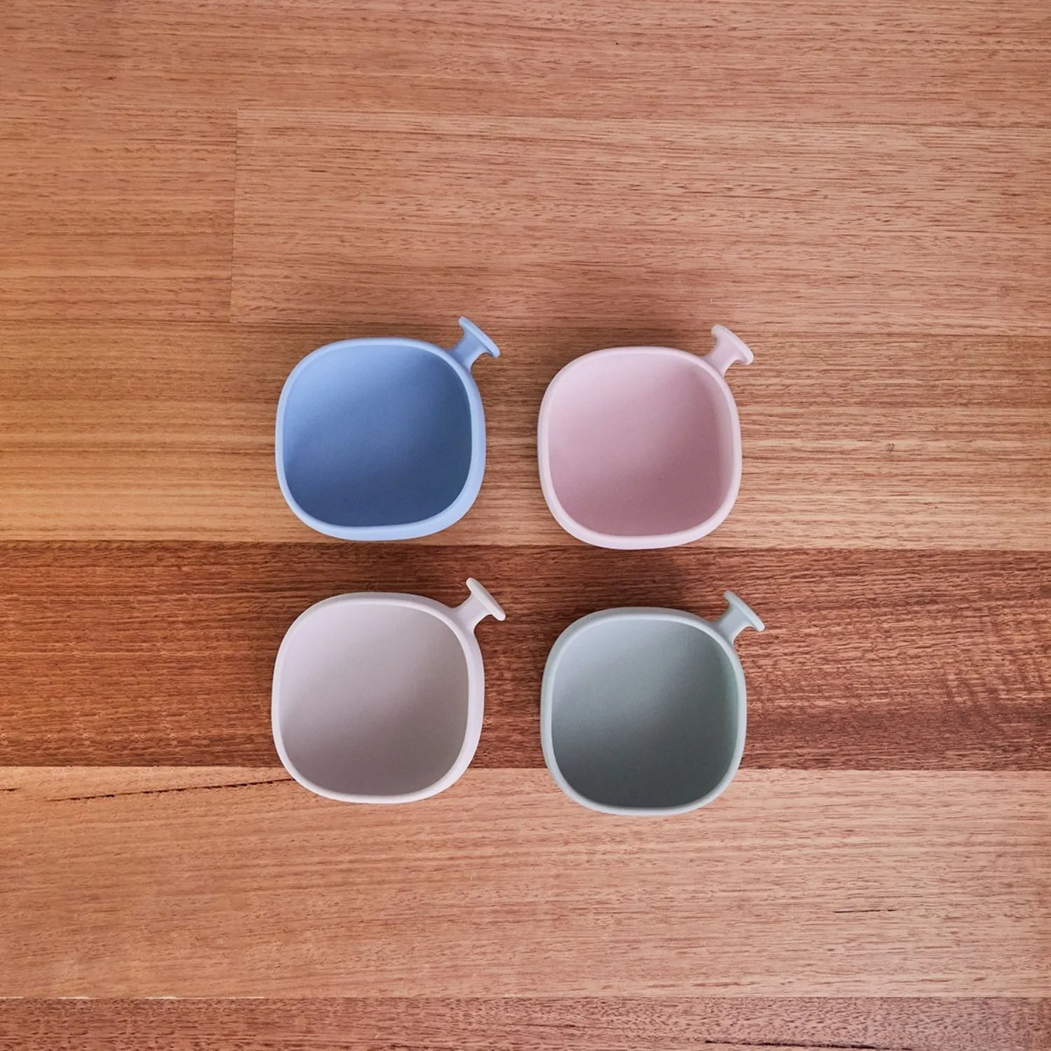 b.box Silicone Bowl   Lid with Suction Base Blush Pink