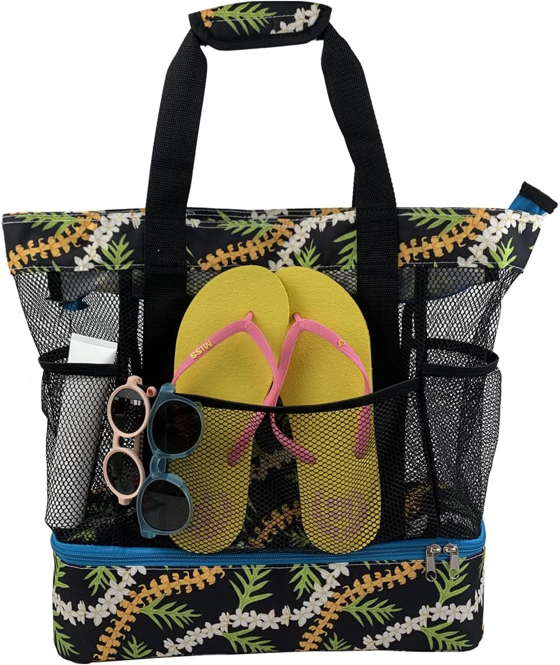 Beach Tote, Waterproof, Insulated Cooler, Breathable Mesh, Pool, Travel, Camping, Shopping, Family & Vacation