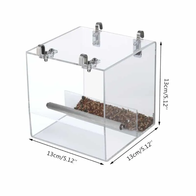 Bird's Trasparent Cube Feeder