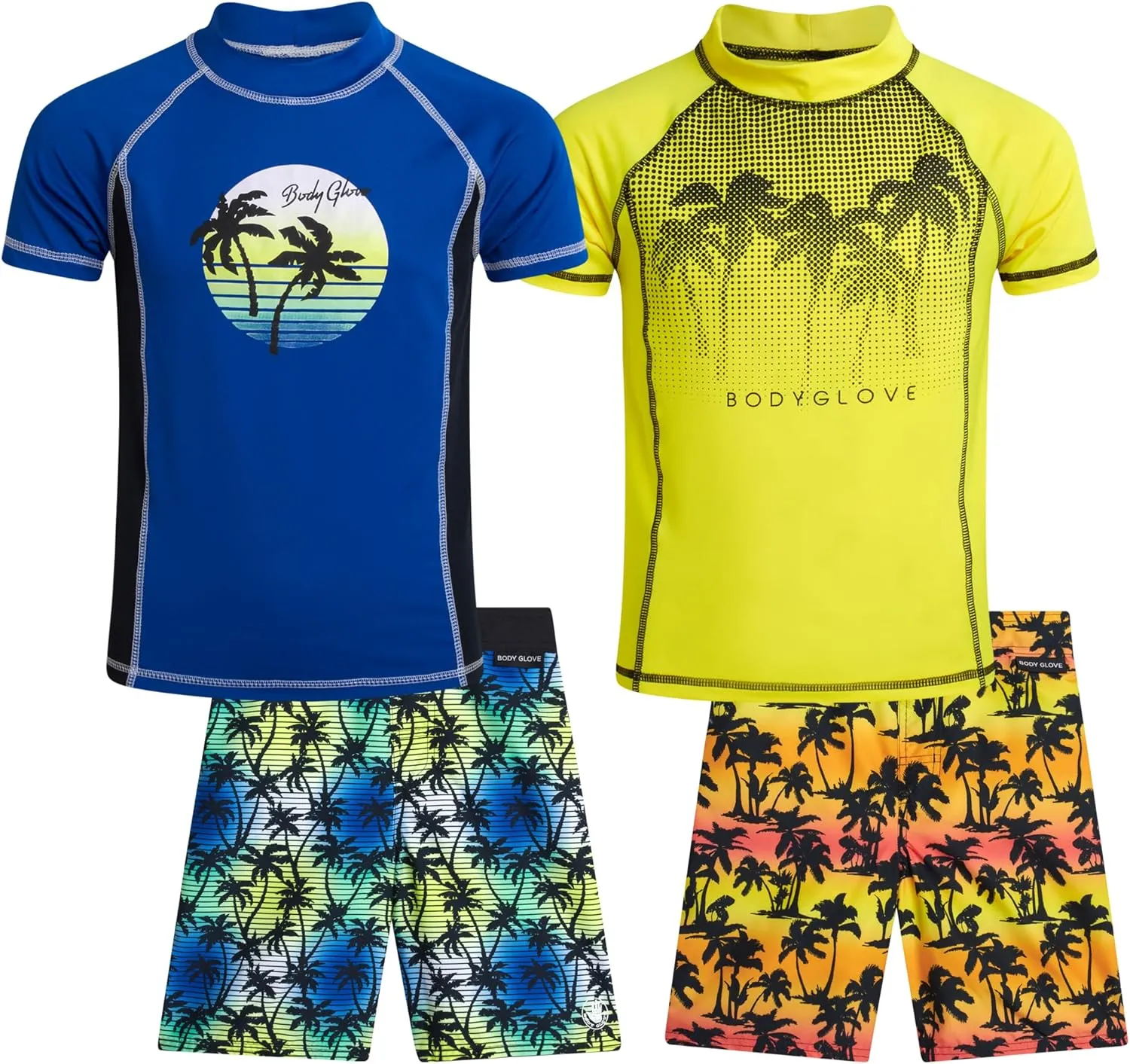 Boys' Swim Trunks - 3 Pack UPF 50  Quick Dry Board Shorts Bathing Suit -Swimwear for Boys (Size: 5-14)