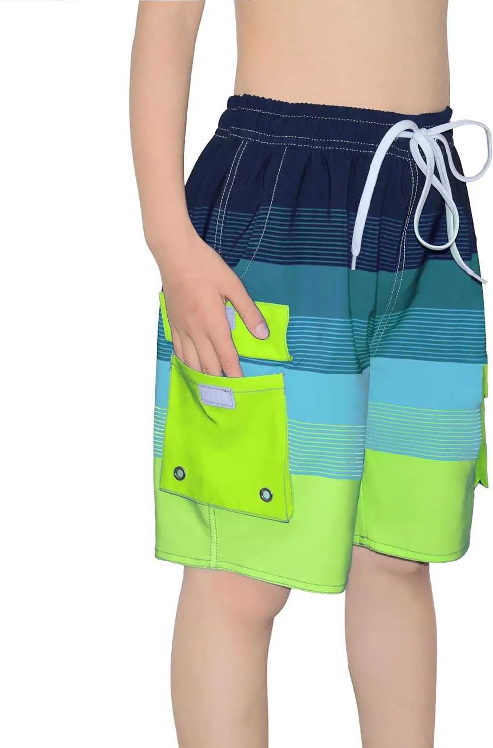 Boys Swim Trunks Compression Liner 9 Inch Board Shorts Quick Dry Bathing Suit with Boxer Brief Swimwear