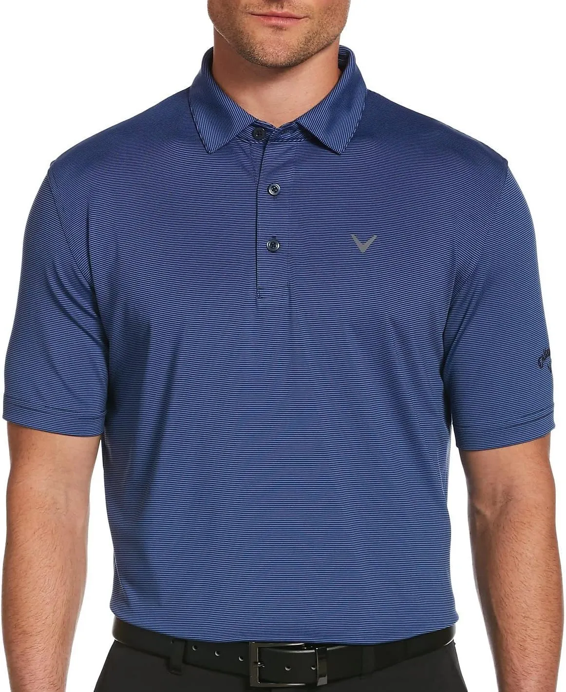 Callaway Men's Pro Spin Fine Line Short Sleeve Golf Polo, Stretch, Moisture-Wicking, Sun Protection (Available in Big & Tall)