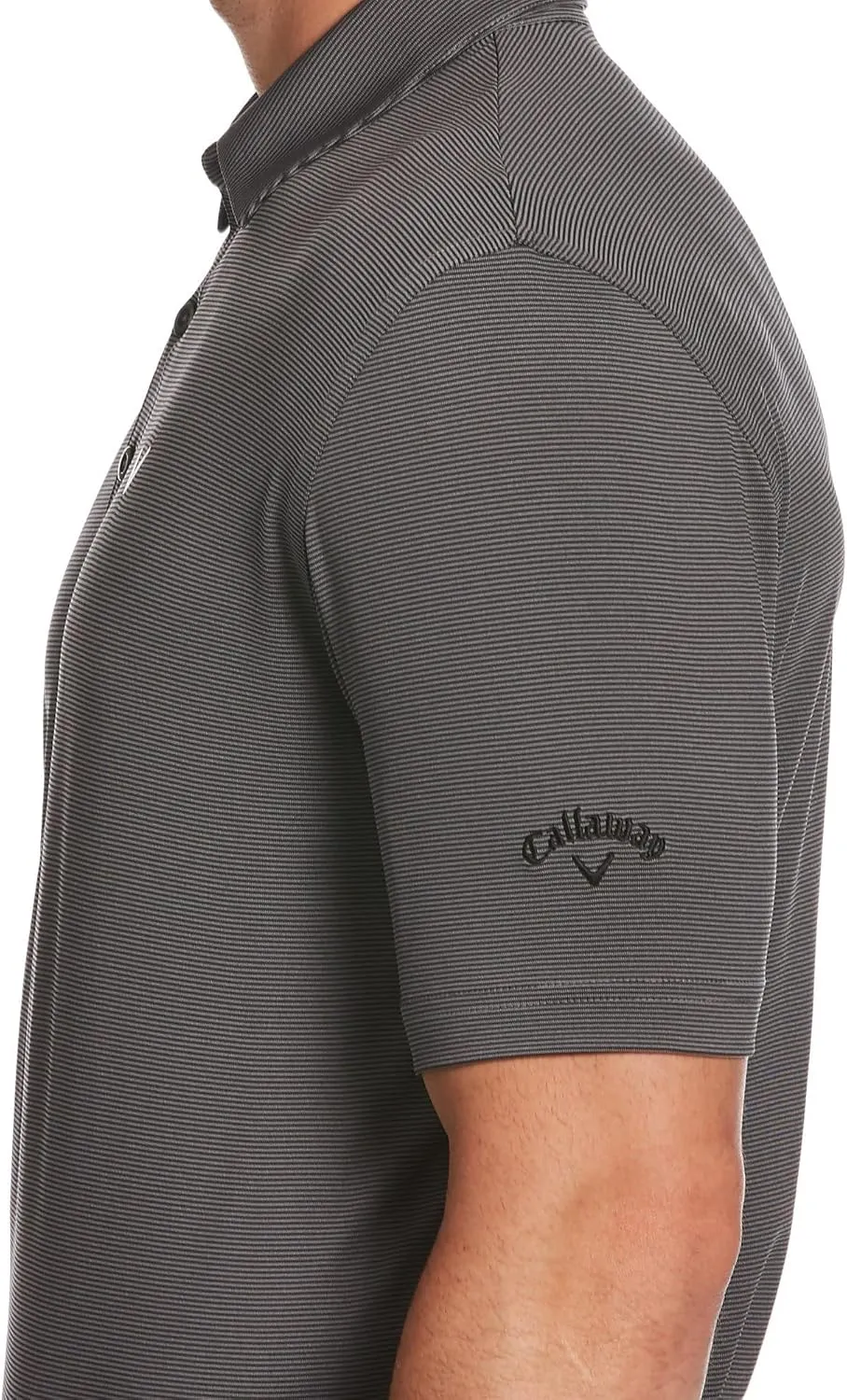Callaway Men's Pro Spin Fine Line Short Sleeve Golf Polo, Stretch, Moisture-Wicking, Sun Protection (Available in Big & Tall)
