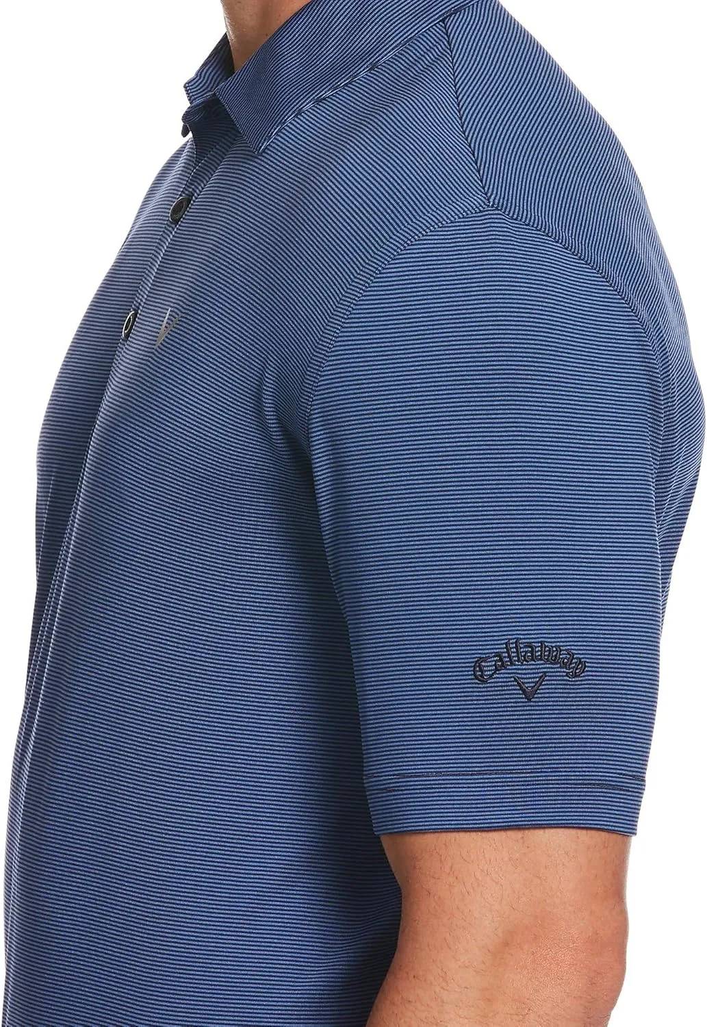 Callaway Men's Pro Spin Fine Line Short Sleeve Golf Polo, Stretch, Moisture-Wicking, Sun Protection (Available in Big & Tall)