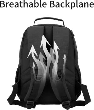Camera Backpack for Photographers - Waterproof DSLR Bag with Tripod Holder & 17" Laptop Compartment, Anti-Theft Zippers & Adjustable Dividers (Black)