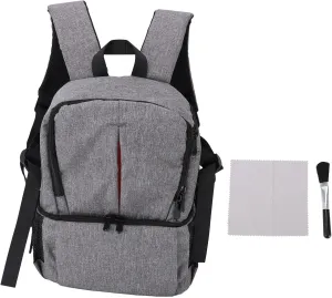 Camera Backpack  Large Capacity, Weatherproof, Compatible with DSLR, Mirrorless, and More (Gray)