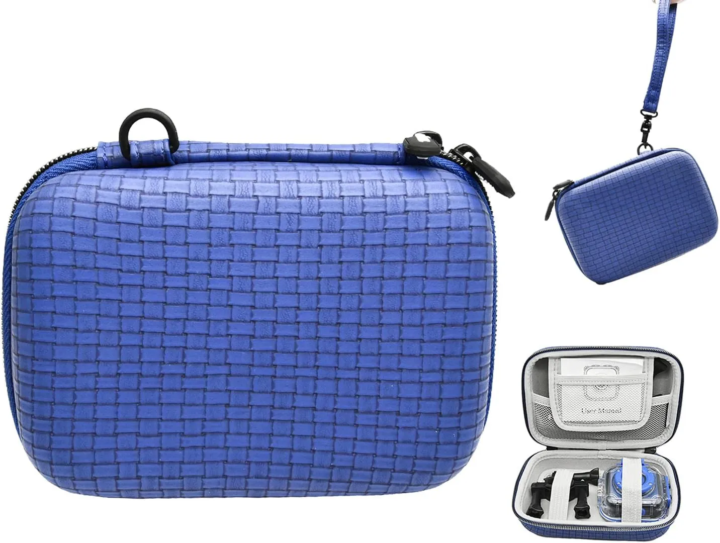 Carrying Case for Action Camera Compatible with Ourlife, Dragon Touch, Ourlife (Blue)