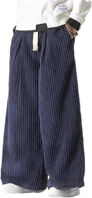 Casual Men's Trousers Solid Male Harem Pants Corduroy Loose Men Women Jogger Pants Streetwear