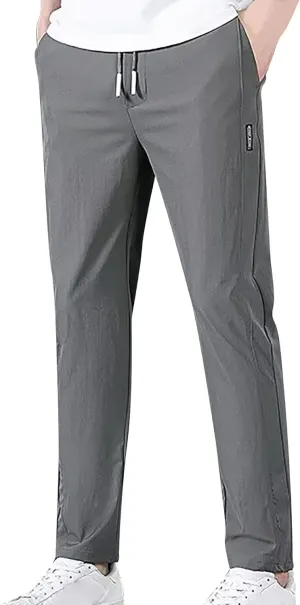 Chinos Slim Fit Men's Pants with Deep Pockets Loose Fit Casual Jogging Trousers for Running Workout