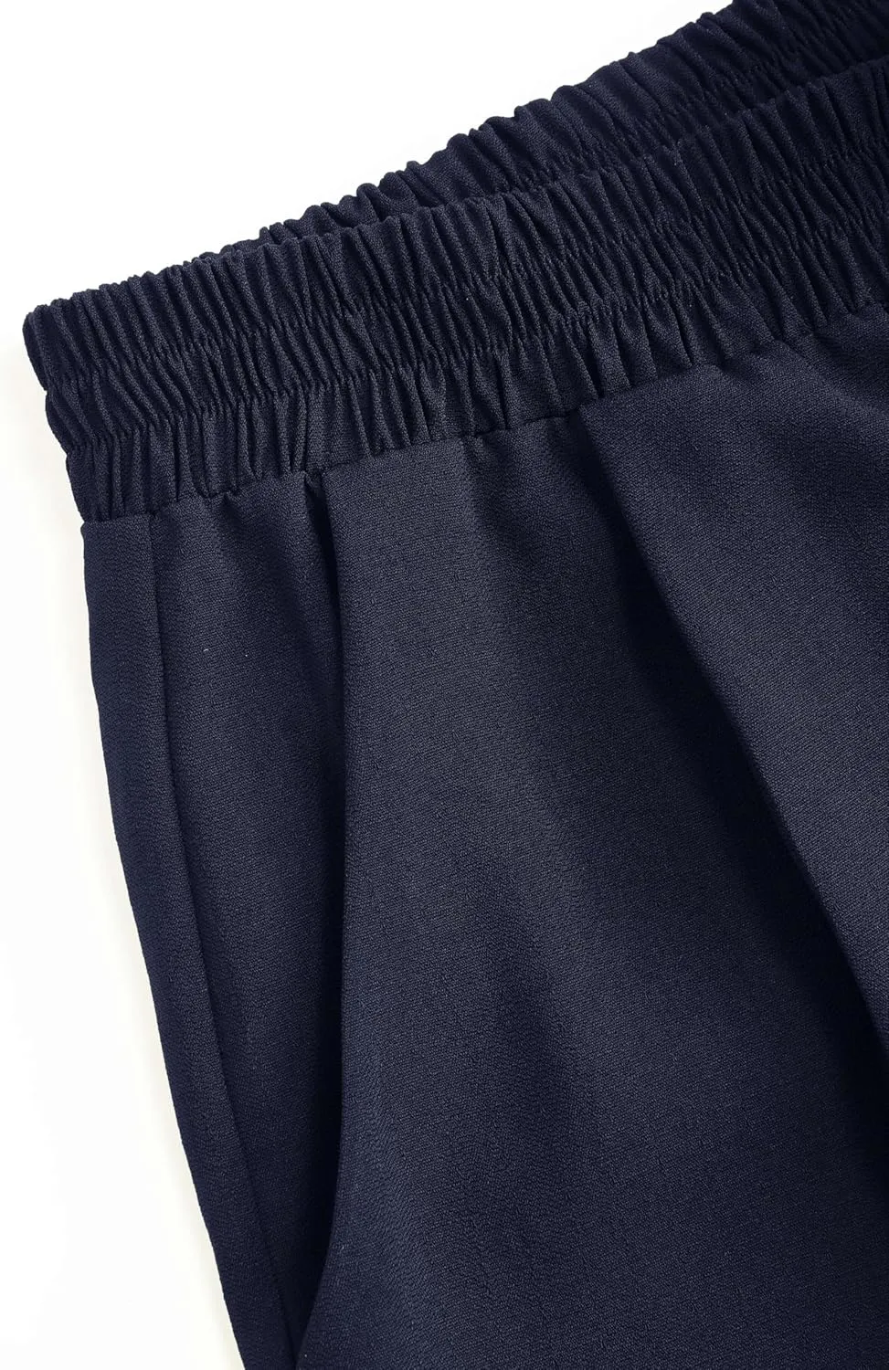 CIDER Solid High Waist Pleated Wide Leg Trousers