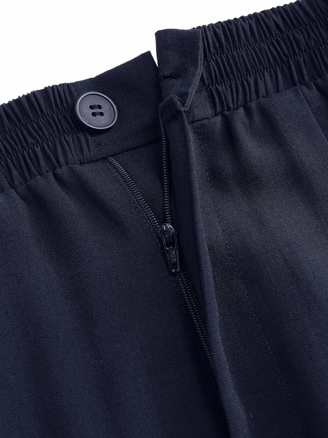 CIDER Solid High Waist Pleated Wide Leg Trousers